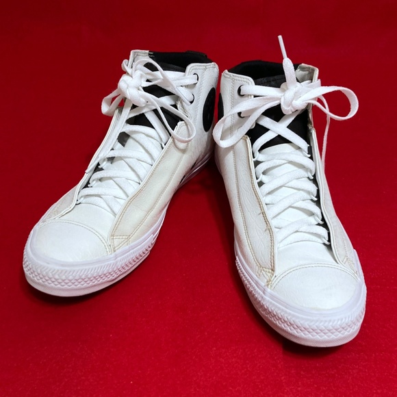 CONVERSE ALL-STAR ALPHA MID TOP BLACK WITH WHITE LEATHER 154874C SIZE 11 US - Picture 5 of 8